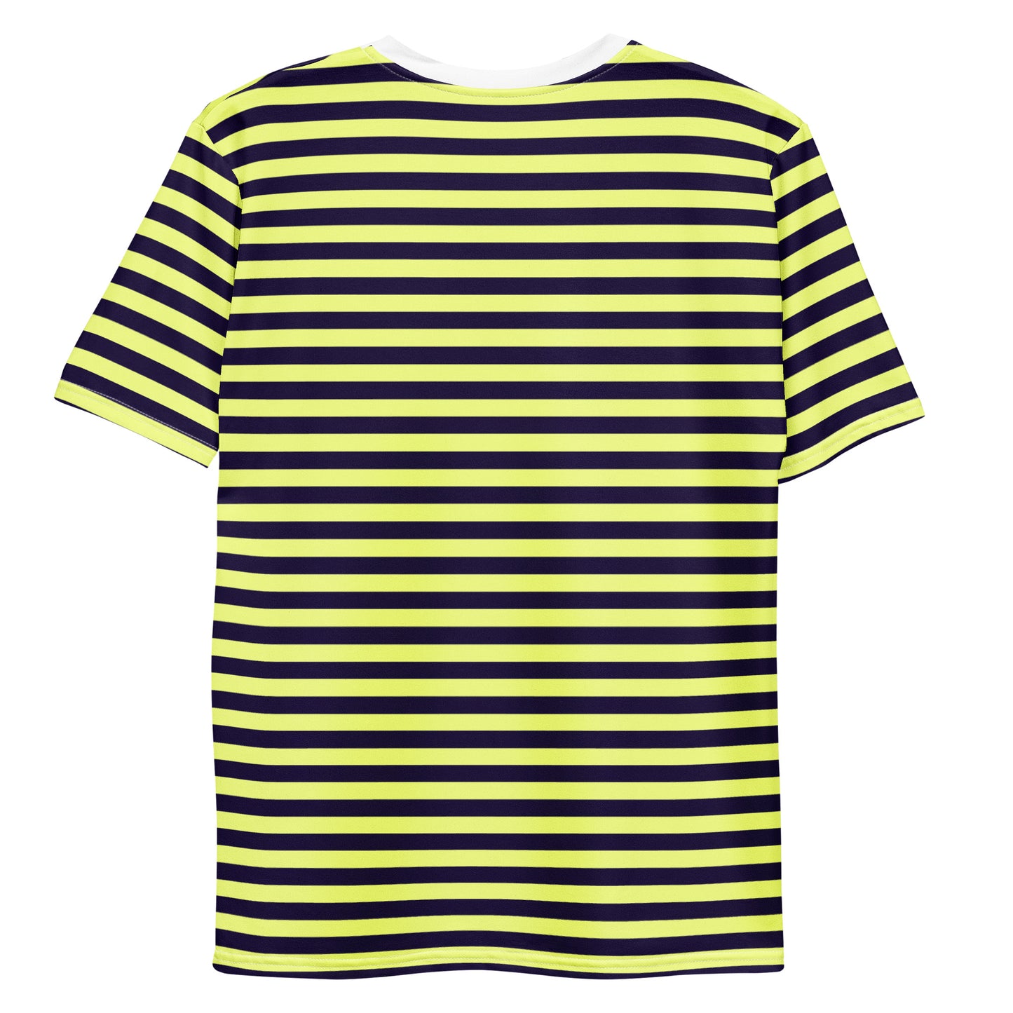 Navy yellow Stripes - Sustainably Made Men's Short Sleeve Tee