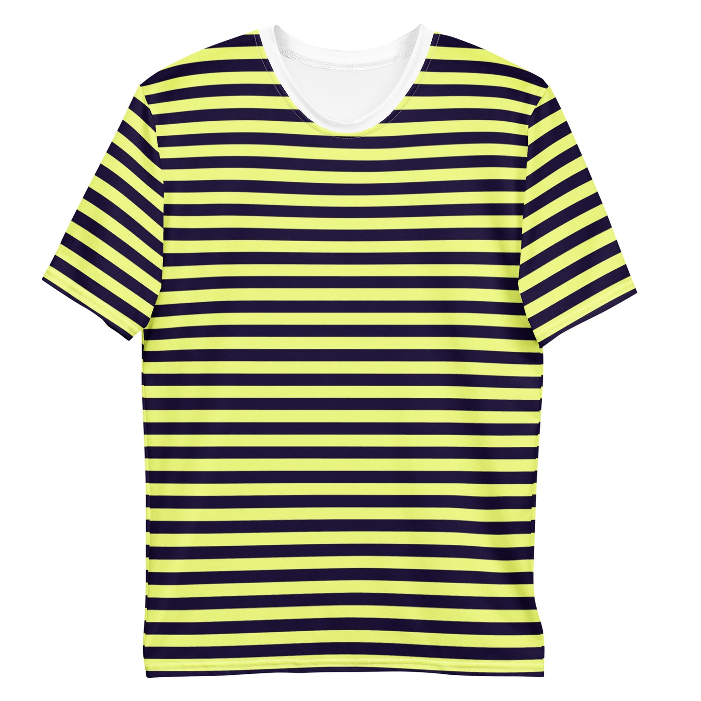 Navy yellow Stripes - Sustainably Made Men's Short Sleeve Tee