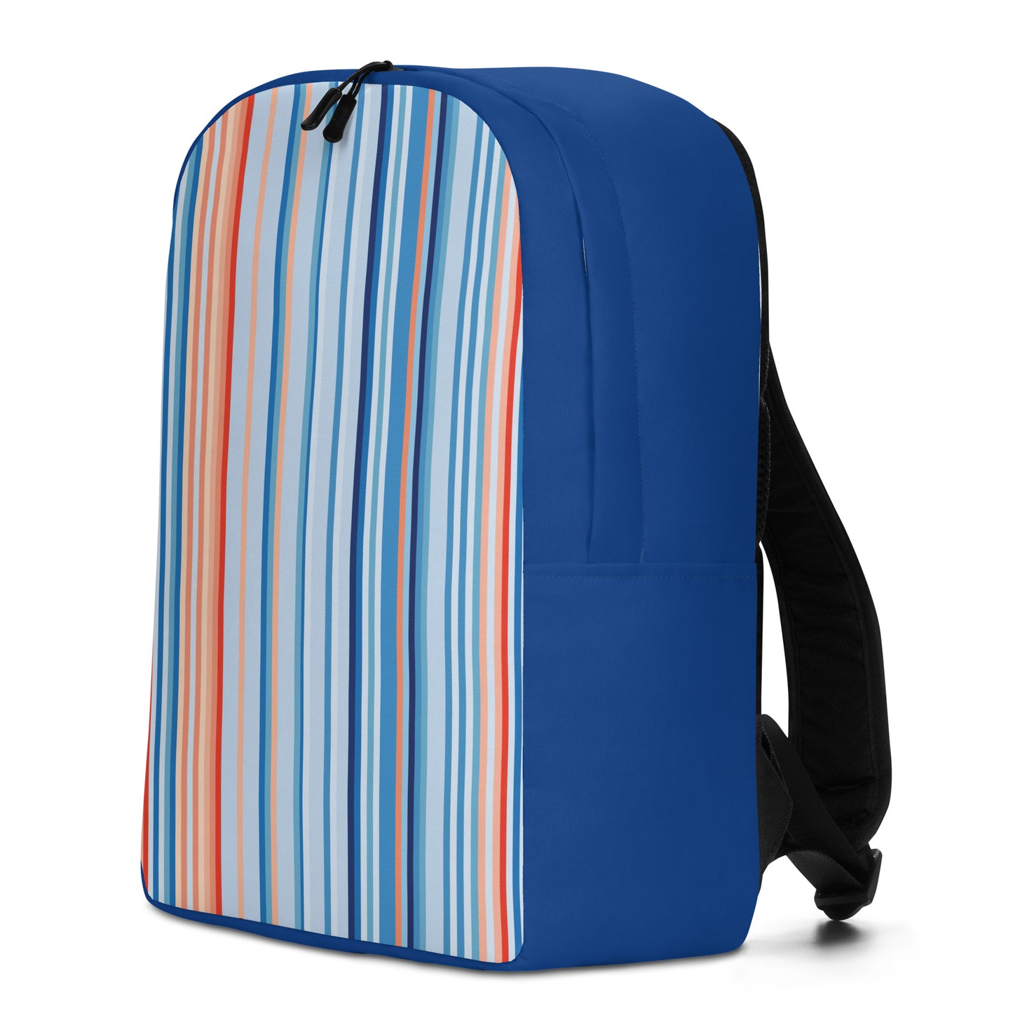 Climate Change Global Warming Stripes - Sustainably Made Backpack Vertical