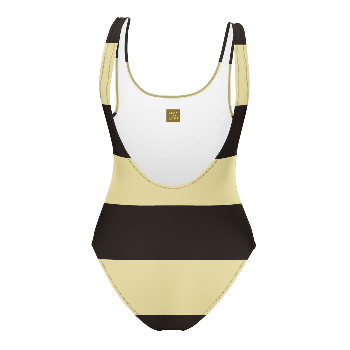 Black Gold Stripes - Inspired By Taylor Swift - Sustainably Made One-Piece Swimsuit