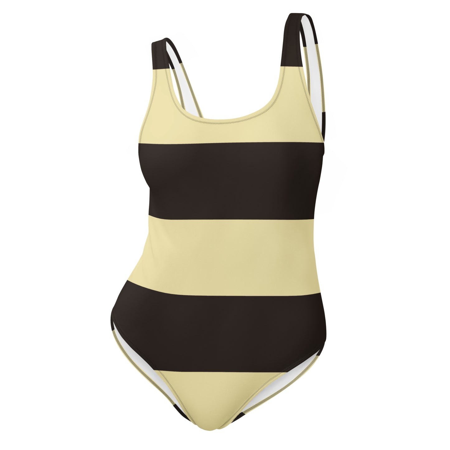 Black Gold Stripes - Inspired By Taylor Swift - Sustainably Made One-Piece Swimsuit