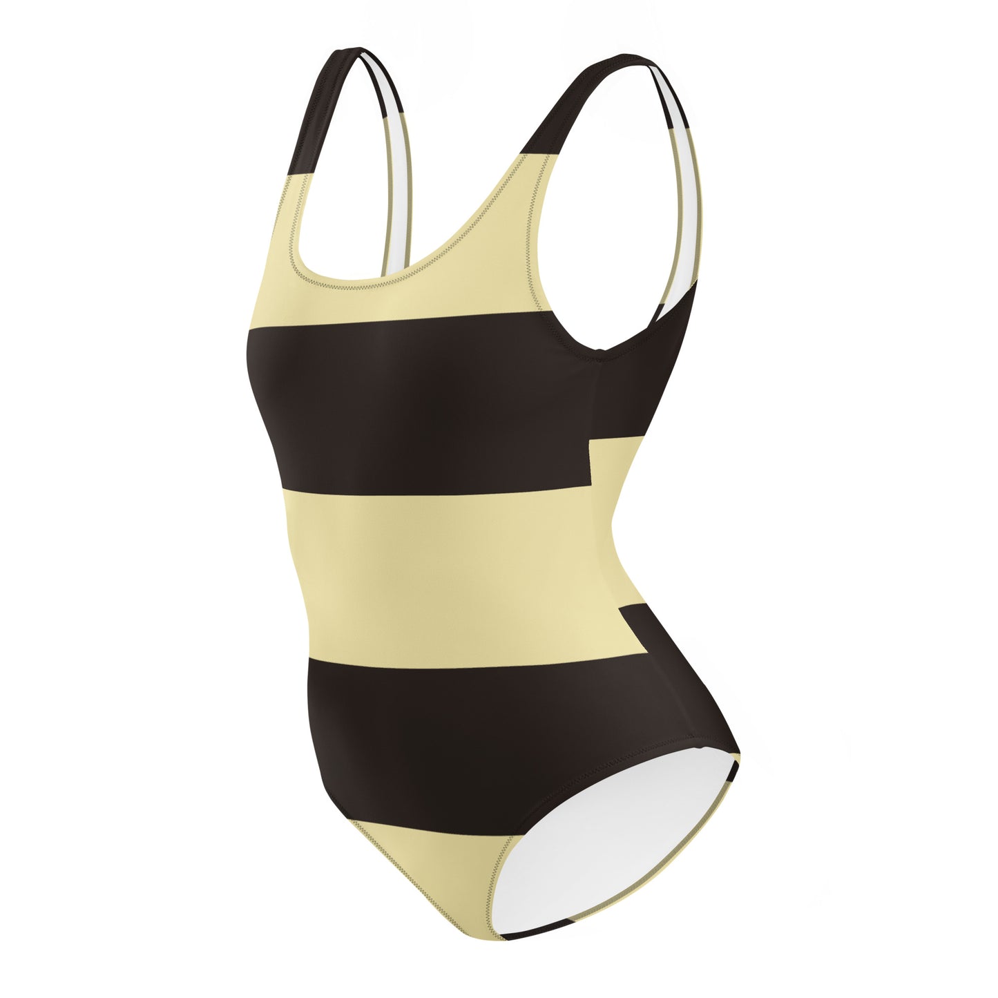 Black Gold Stripes - Inspired By Taylor Swift - Sustainably Made One-Piece Swimsuit