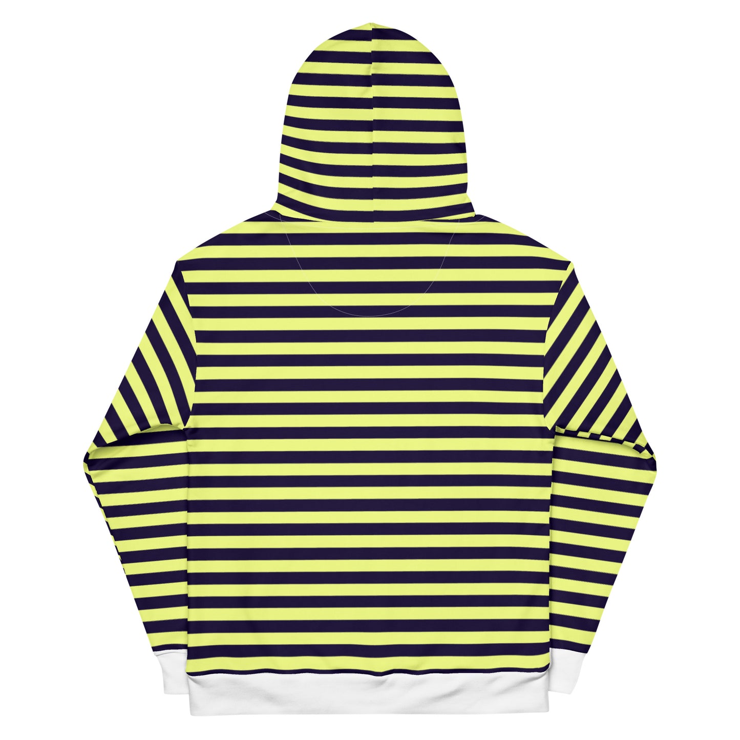 Navy yellow Stripes - Sustainably Made Unisex Hoodie