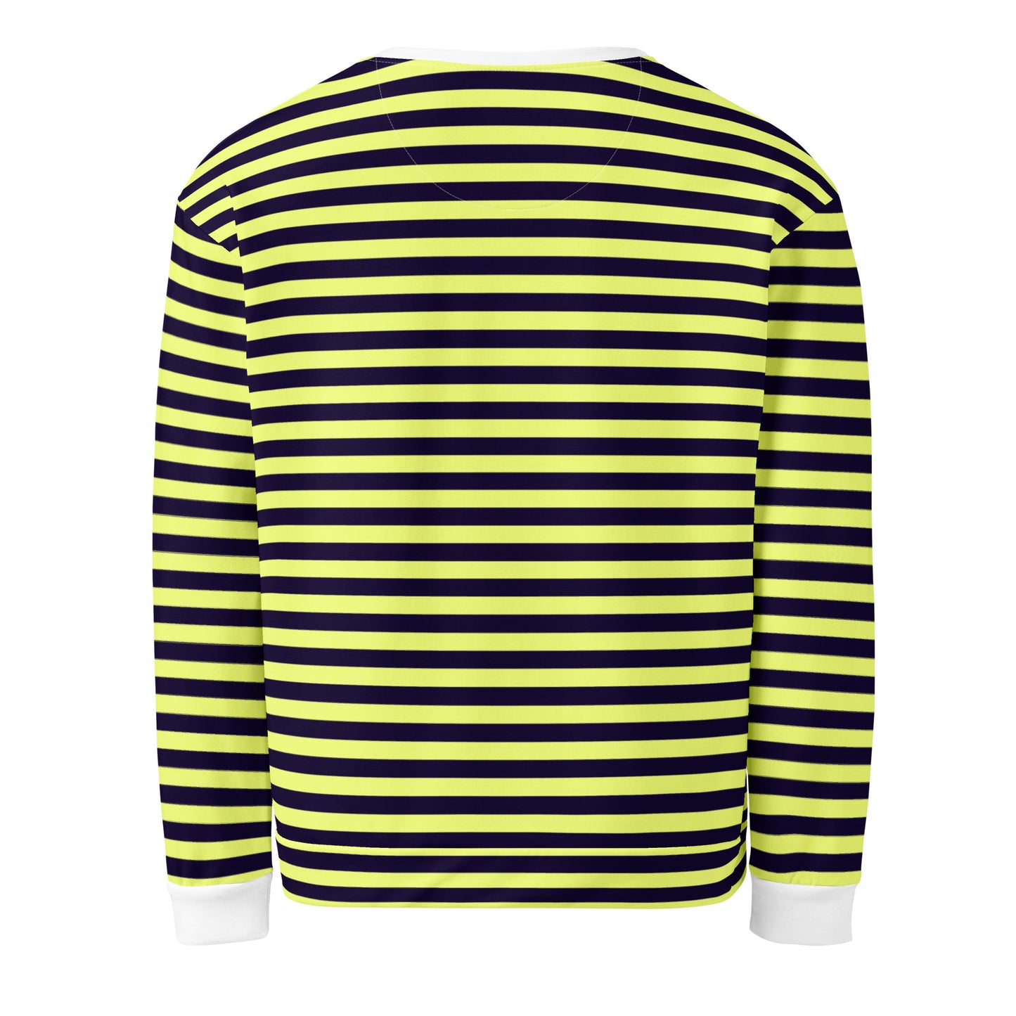 Navy yellow Stripes - Sustainably Made Unisex Sweatshirt