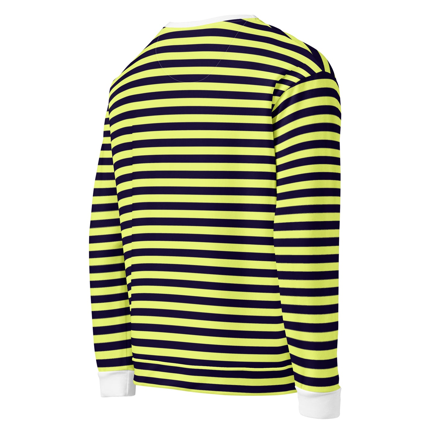 Navy yellow Stripes - Sustainably Made Unisex Sweatshirt