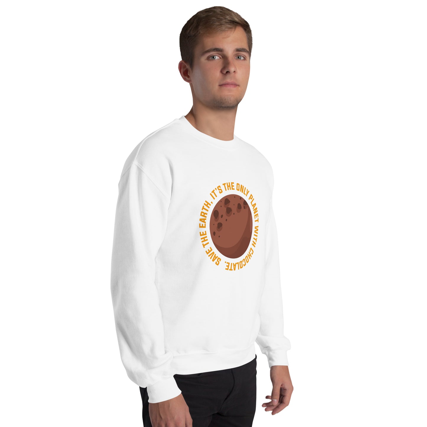 Planet With Chocolate - Sustainably Made Unisex Sweatshirt