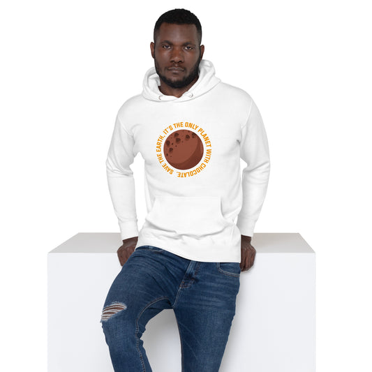 Planet With Chocolate - Sustainably Made Unisex Hoodie