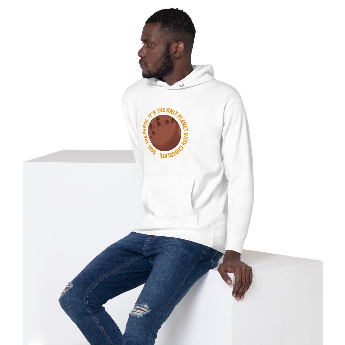 Planet With Chocolate - Sustainably Made Unisex Hoodie