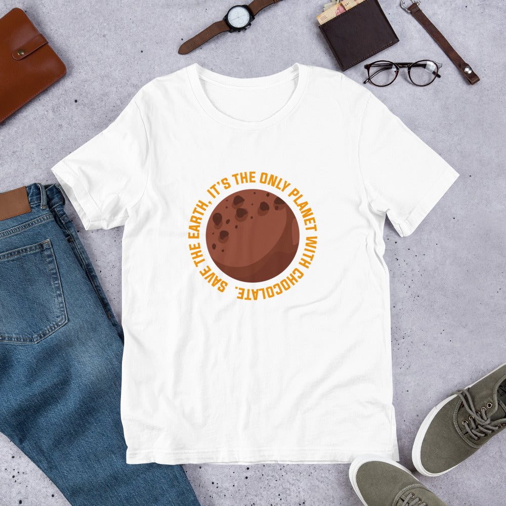 Planet With Chocolate - Sustainably Made Unisex t-shirt