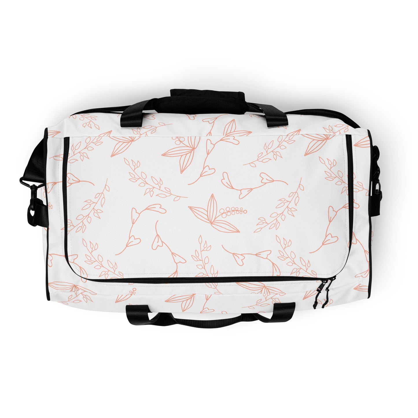 White Floral - Sustainably Made Duffle Bag