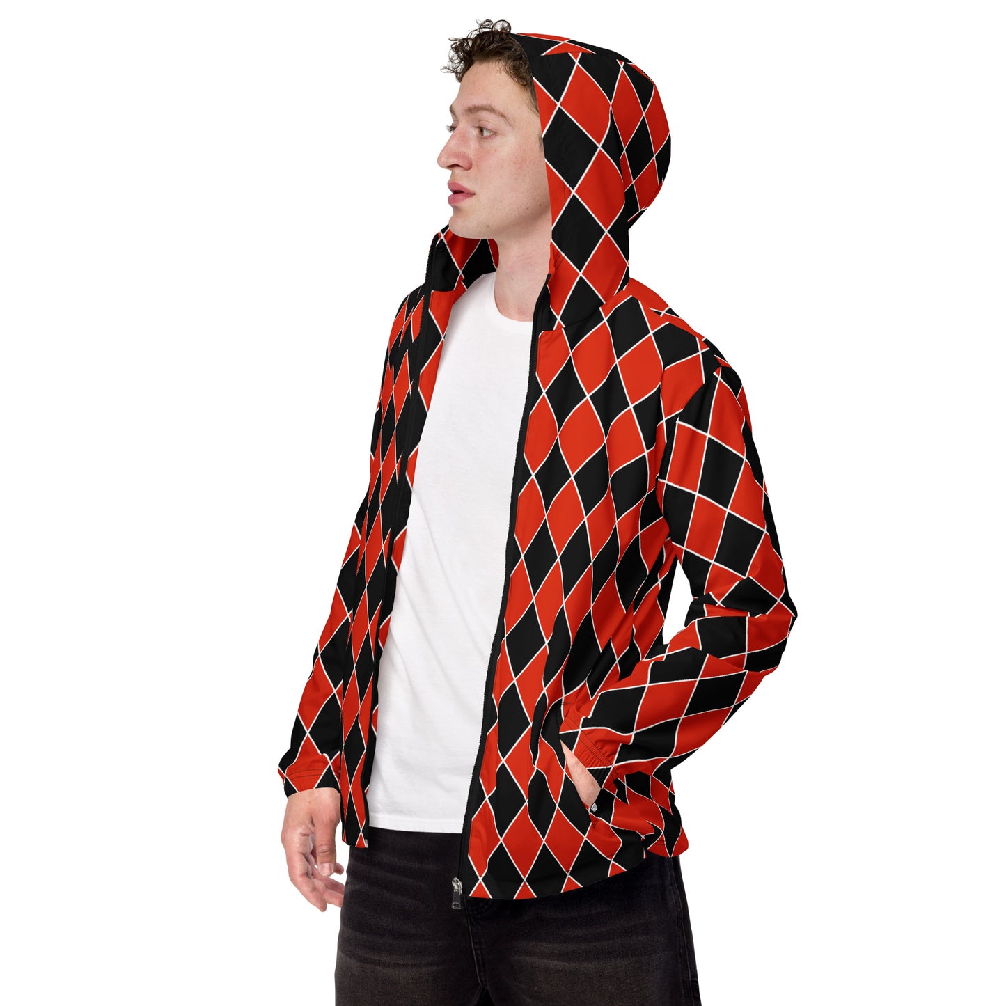 Red Diamond - Inspired By Harry Styles - Sustainably Made Men’s windbreaker