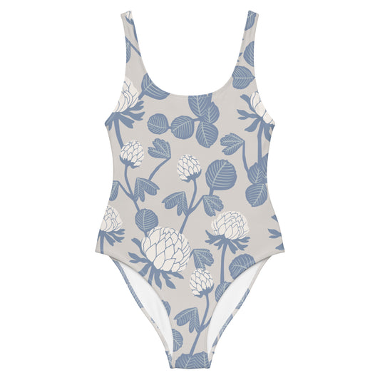 Grey Floral - Sustainably Made One-Piece Swimsuit