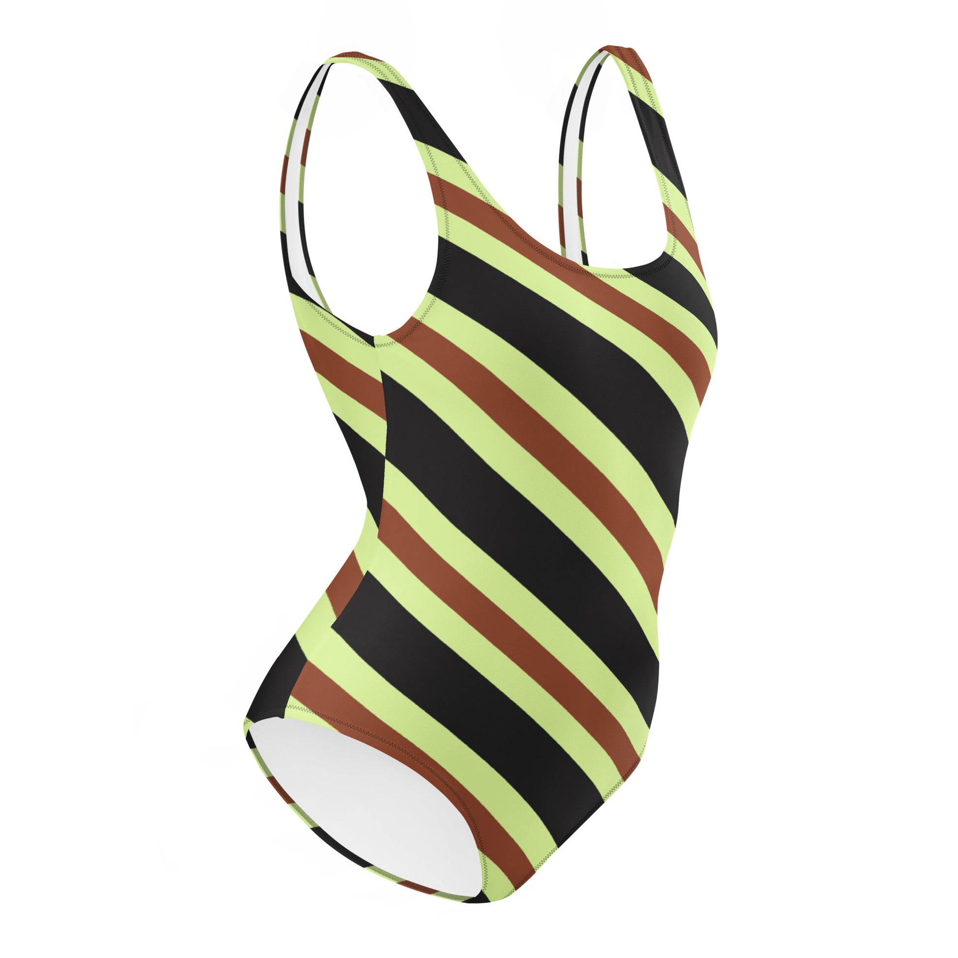 Retro Stripes Inspired By Harry Styles Sustainably Made One Piece Swimsuit