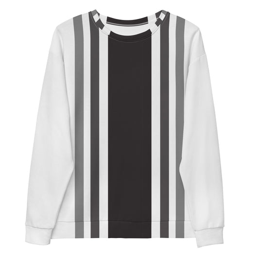 Vertical Lines Charcoal - Sustainably Made Sweatshirt