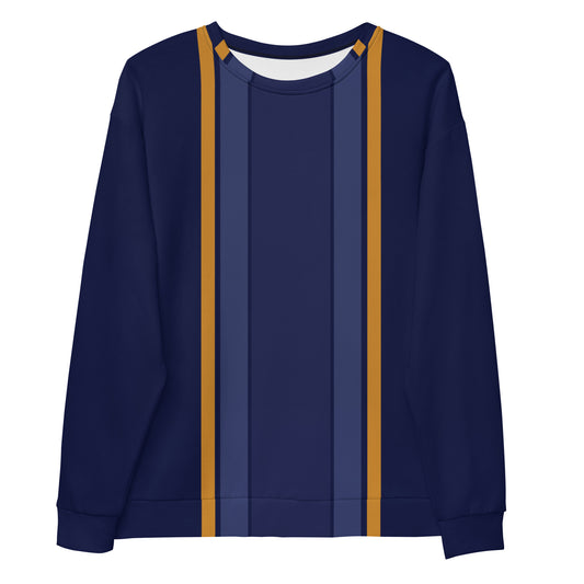 Vertical Lines Navy - Sustainably Made Sweatshirt