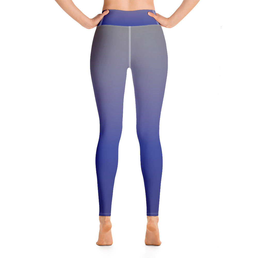 BLue Grey Gradient - Sustainably Made Leggings