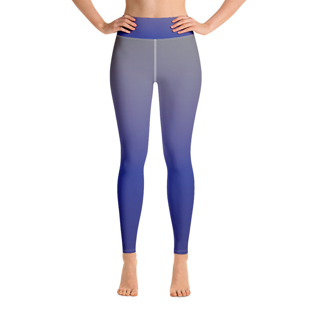 BLue Grey Gradient - Sustainably Made Leggings