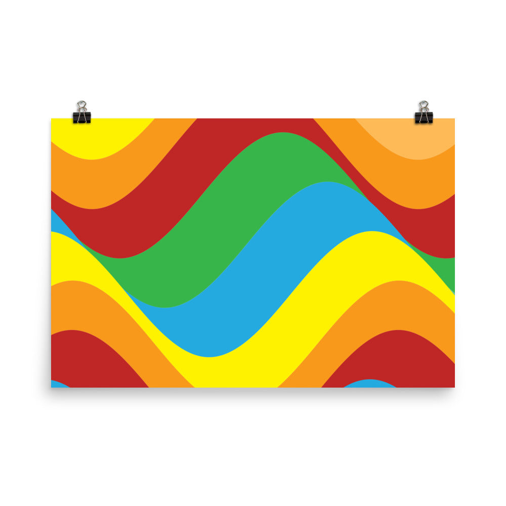 Colorful Wave - Sustainably Made Wall Poster