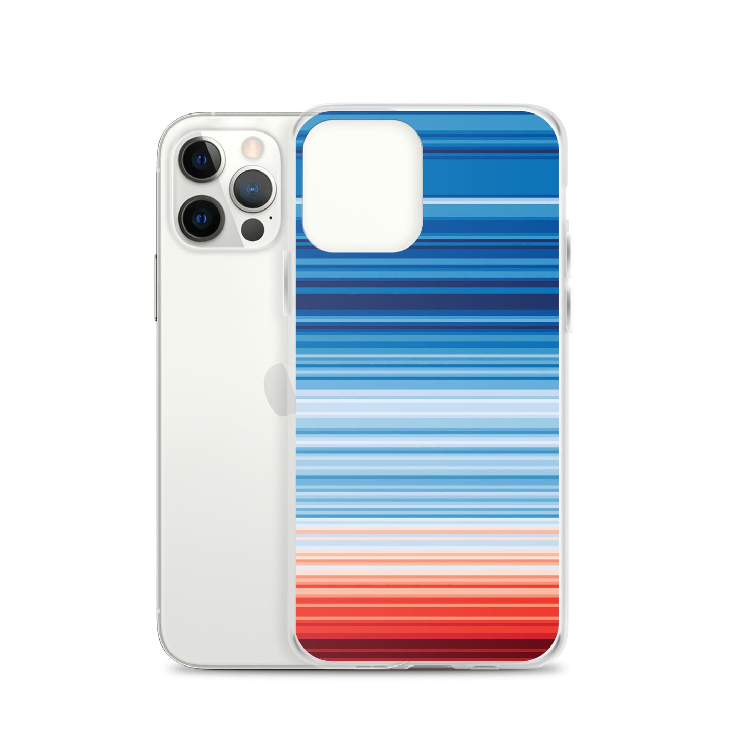 Climate Change Global Warming Stripes - Sustainably Made iPhone Case