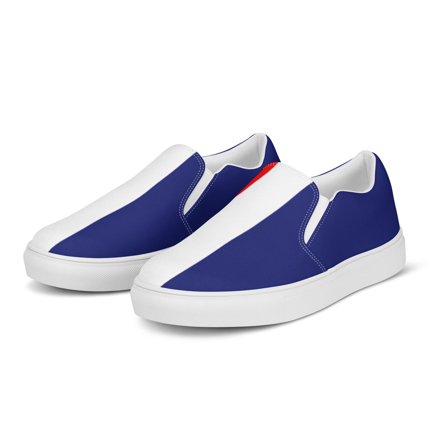 France Flag - Sustainably Made Women’s slip-on canvas shoes