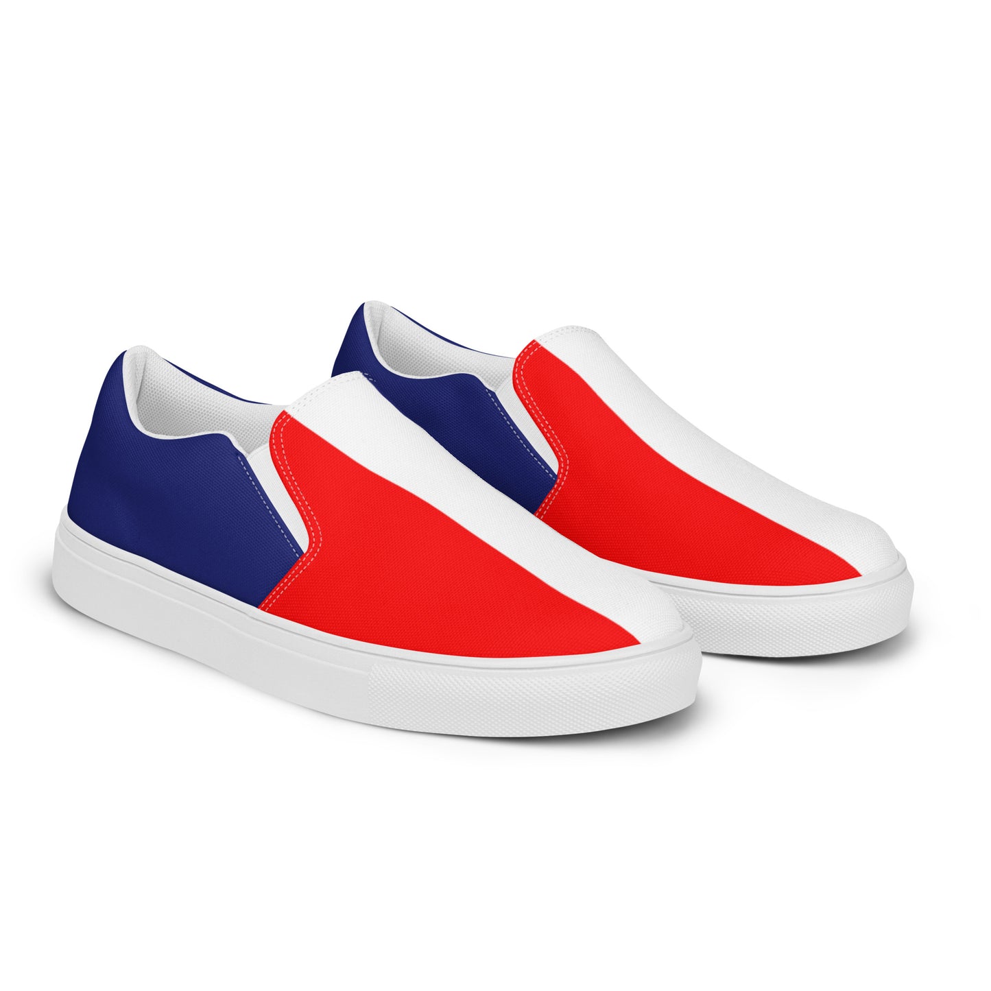 France Flag - Sustainably Made Women’s slip-on canvas shoes